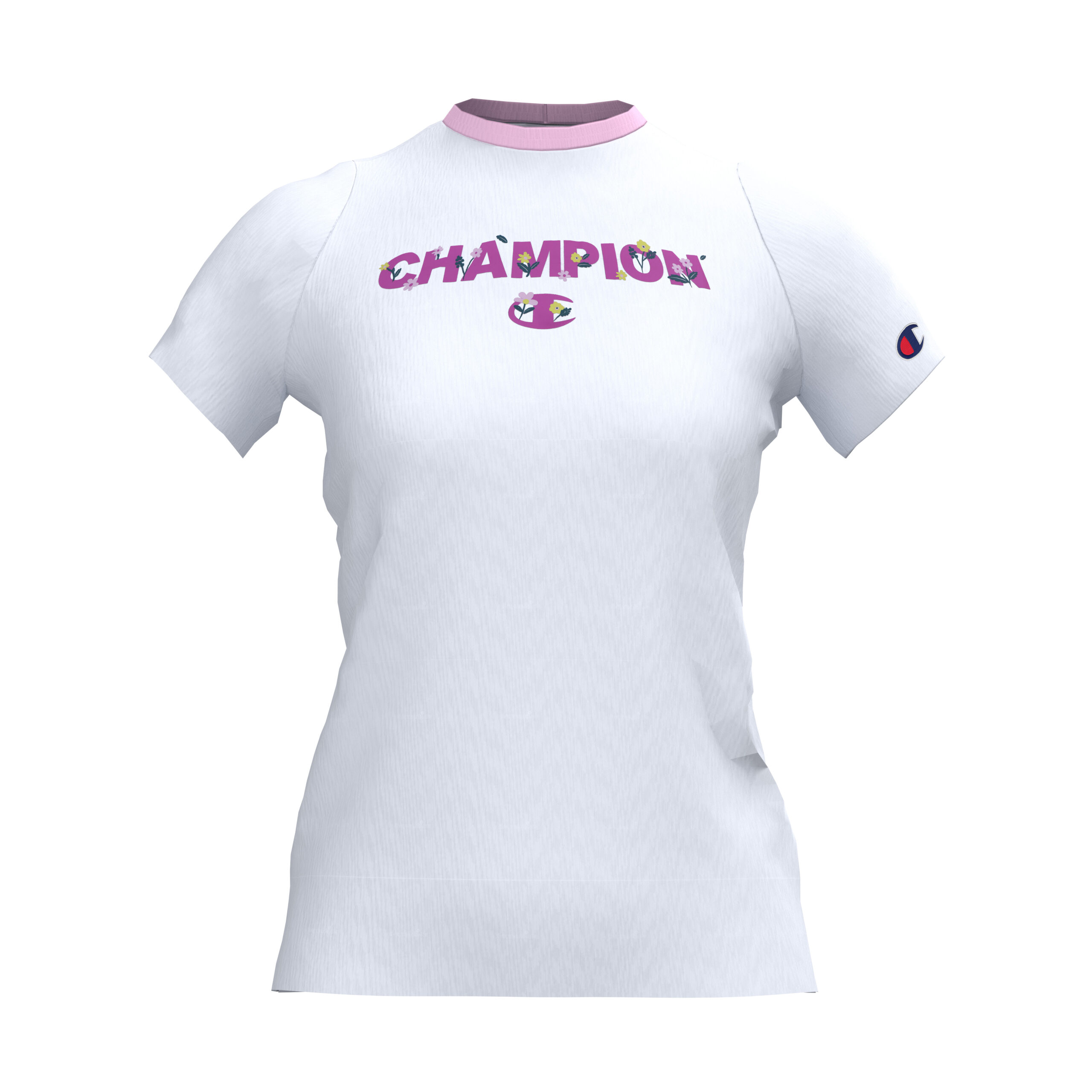 CHAMPION PLAYERA BCO ROSA