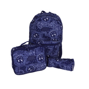 SET MOCHILA + LONCHERA + LAPICERA SKECHERS AZUL